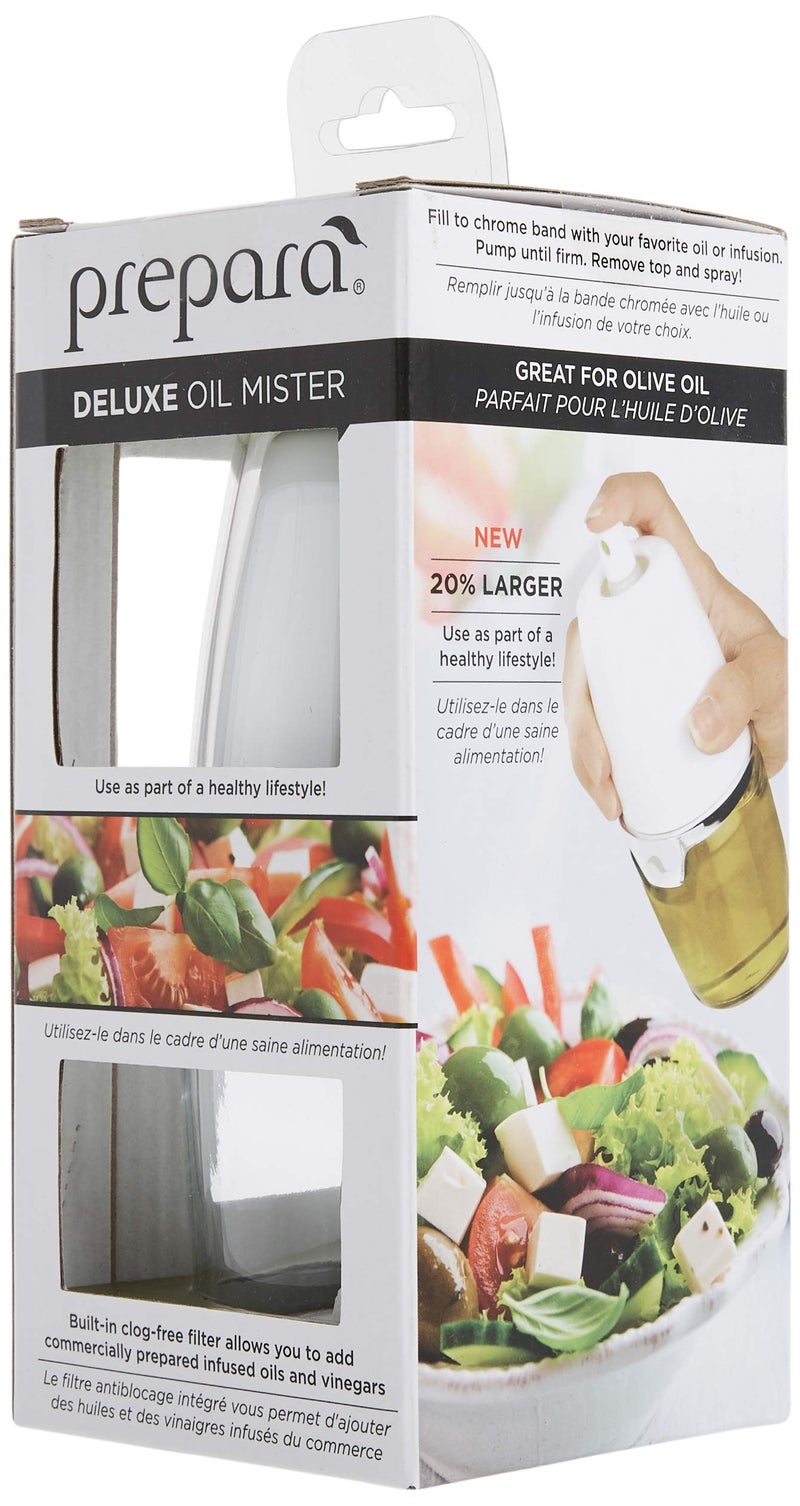 Prepara Deluxe Oil Mister, Chrome Band, White/Chrome - Image 5